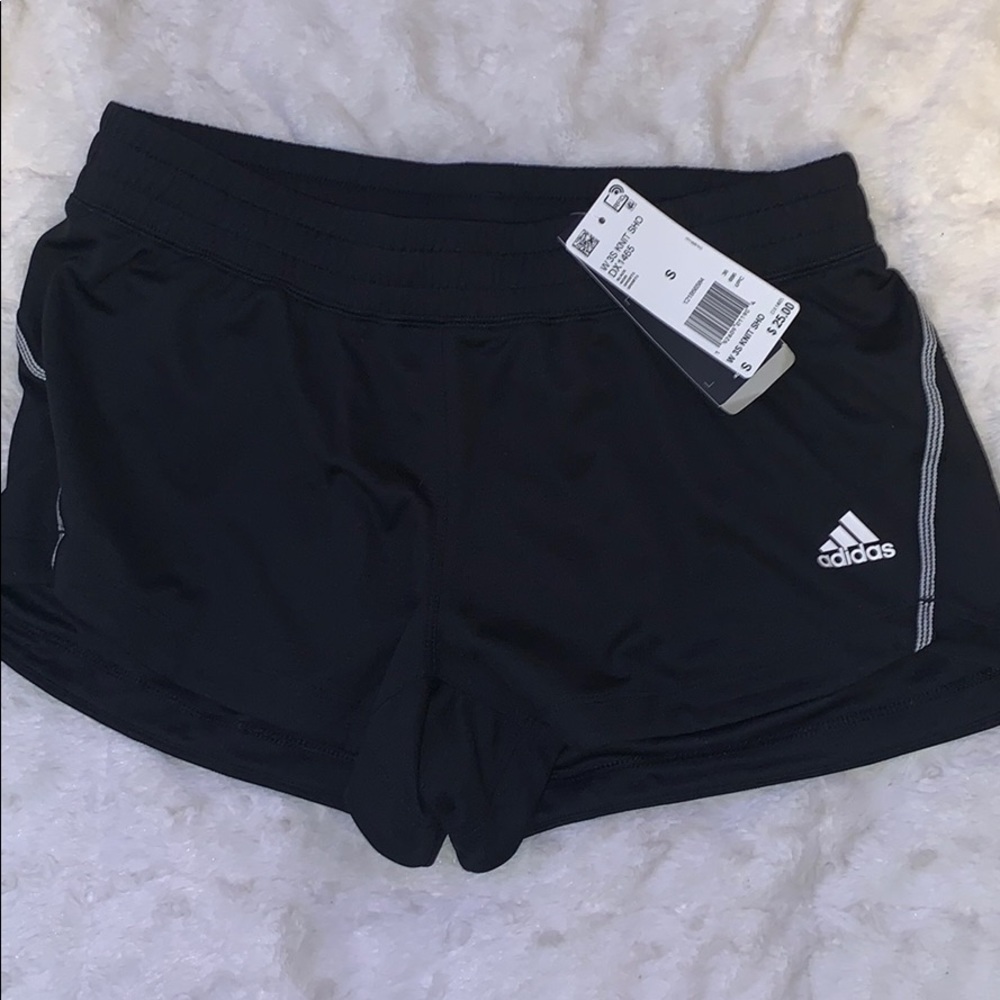black adidas athletic shorts